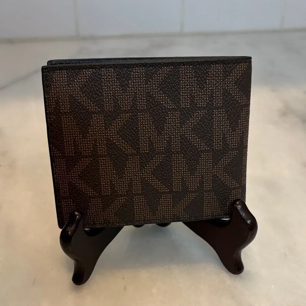 Michael Kors Wallet Leather Coated Canvas Signature Men's Slim Billfold Monogram